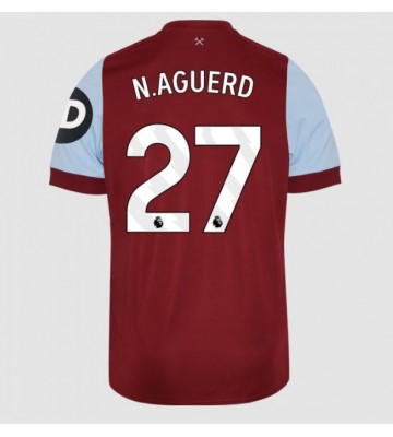 West Ham United Nayef Aguerd #27 Primera Equipación 2023-24 Manga Corta